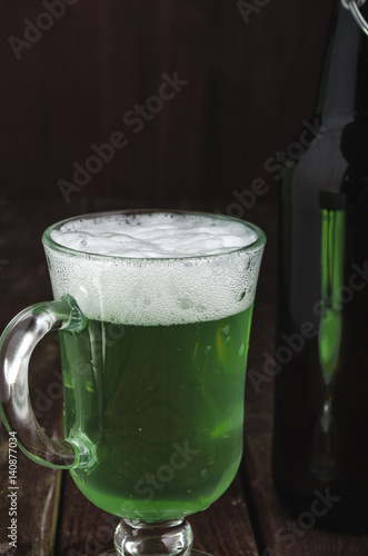 Close-up green beer mug for St. Patrick's day