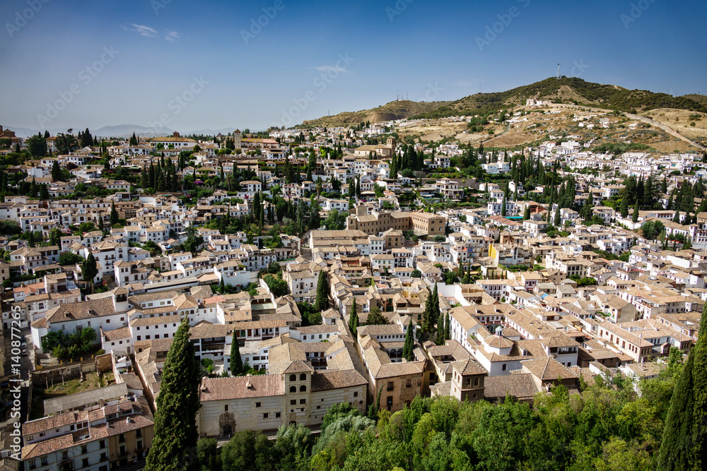 Albaicin of Granada top view, Spain