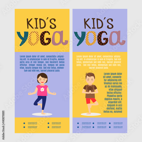 Yoga kids vertical flyers