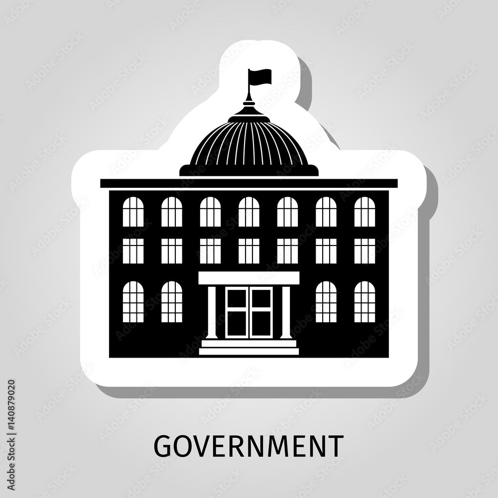 Black government building web sticker