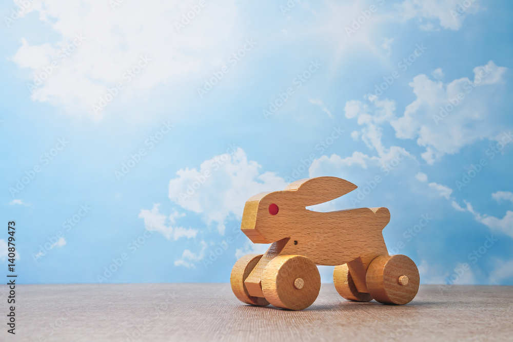 Osterhase aus Holz Stock Photo | Adobe Stock