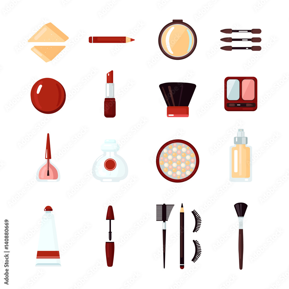 Cosmetics Icon Set Cosmetics Icon Set