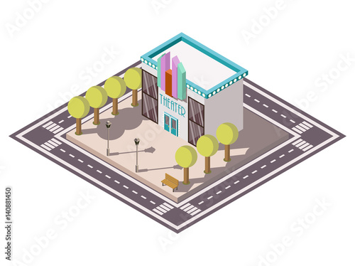 Theatre Isometric Illsutration