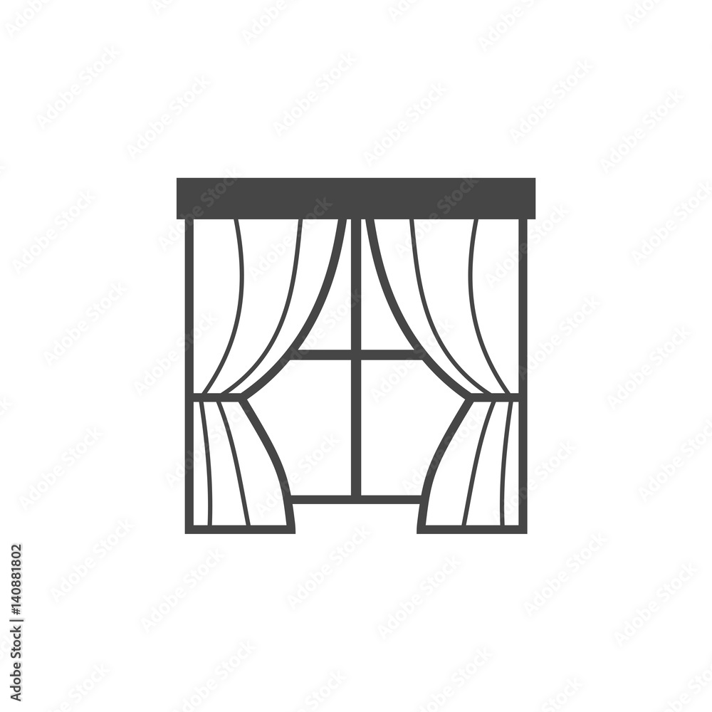 Vector curtain icon - Illustration Vector curtain icon - Illustration