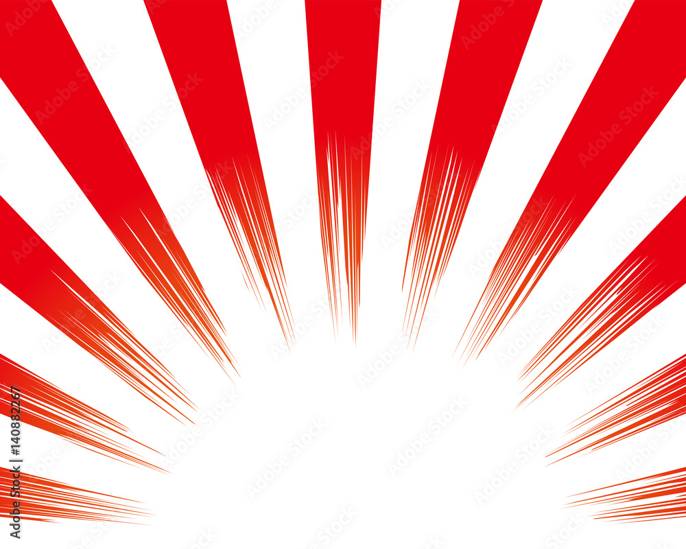 集中線 紅白 Stock Vector Adobe Stock
