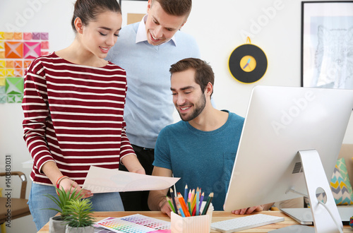 Group of young designers at...