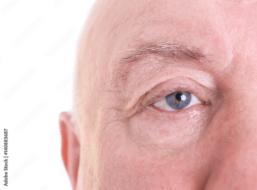 Fototapeta premium Closeup view of mature man face