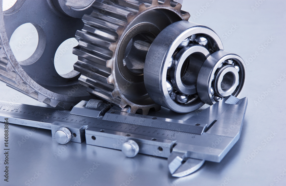 gears and bearings with calipers