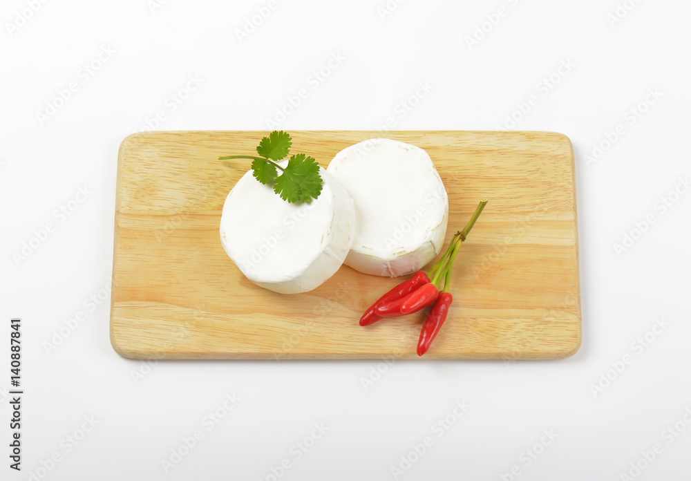 Wheels of soft white cheese Wheels of soft white cheese