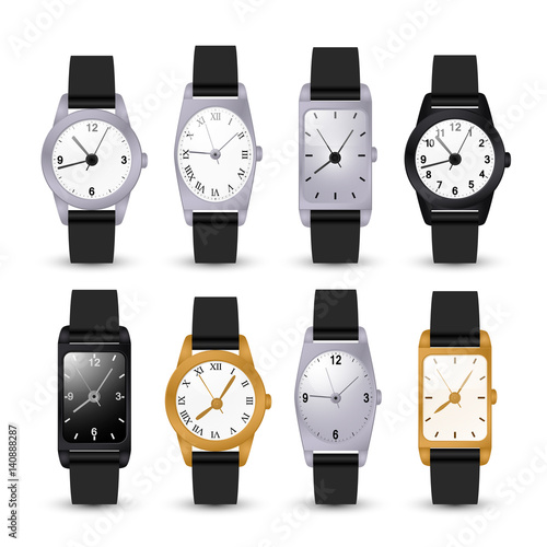 Set of classic watches