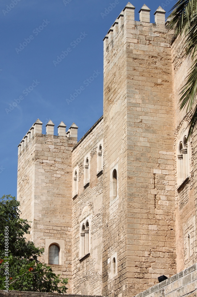 Almudaina Palace in Palma de Mallorca, Spain