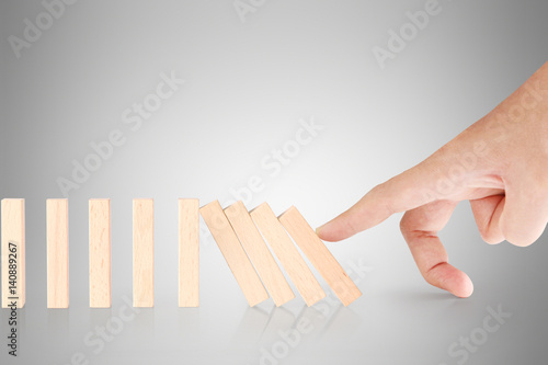 hand stop dominoes continuous toppled