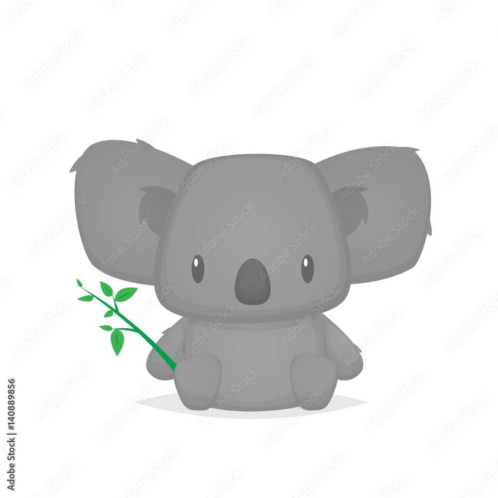 Naklejka premium Cute koala cartoon vector