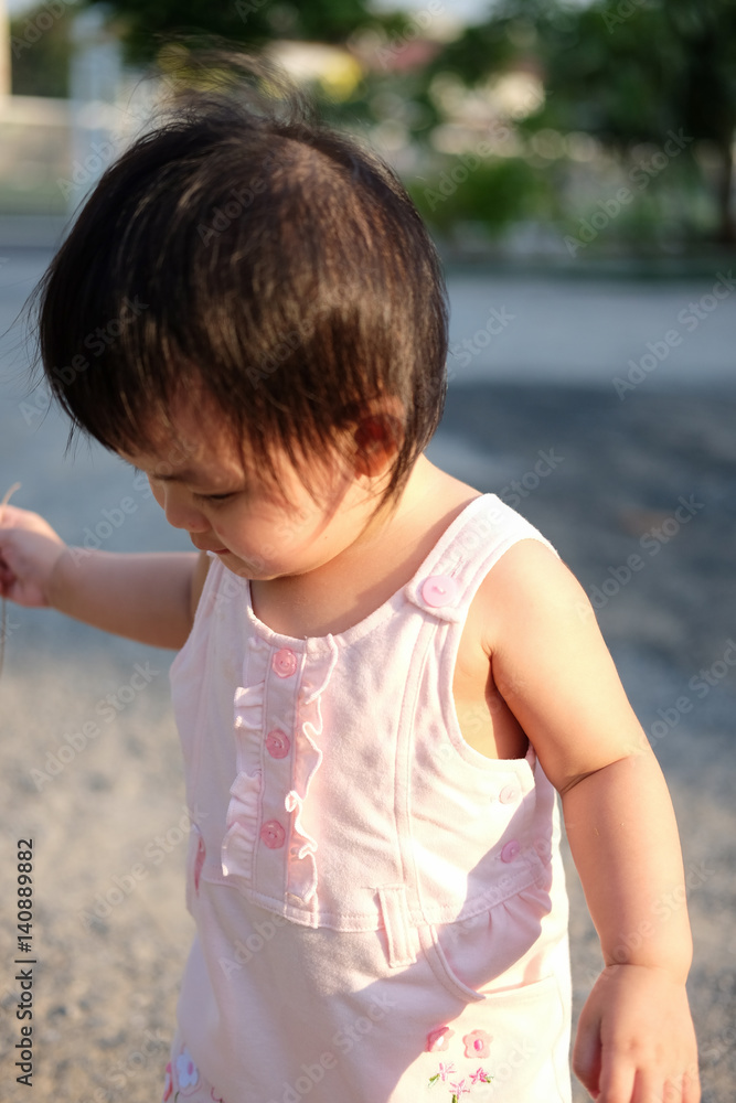 Cute Baby girl , close-up portrait, Portrait of a beautiful baby girl
