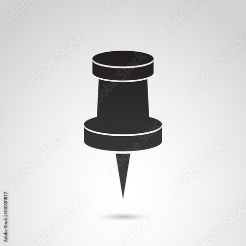 Pin vector icon.