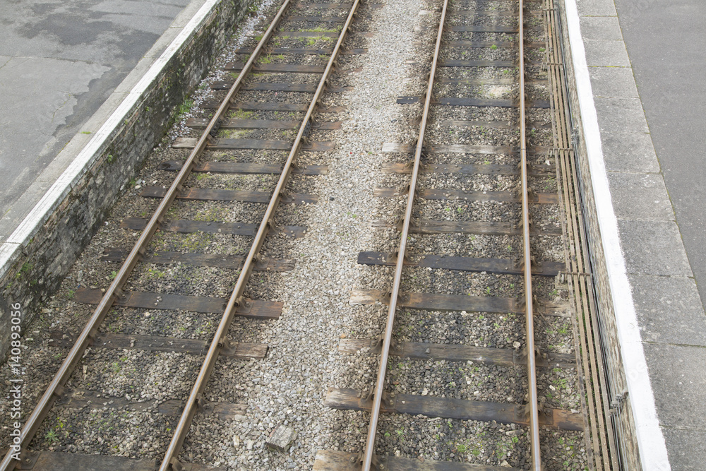 Naklejka premium Old Railway Line and Platform