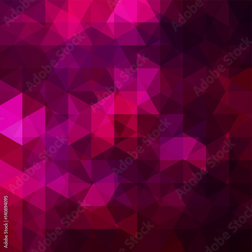 Background made of pink, purple triangles. Square composition with geometric shapes. Eps 10