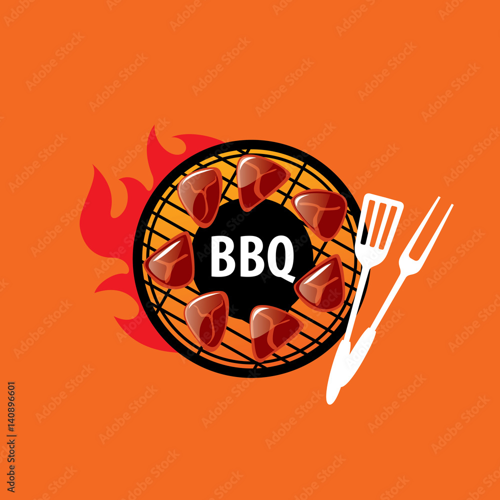 Fototapeta premium Barbecue party logo