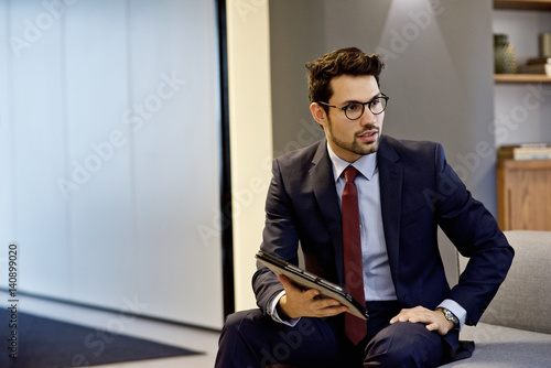 Caucasian European business executive in an office