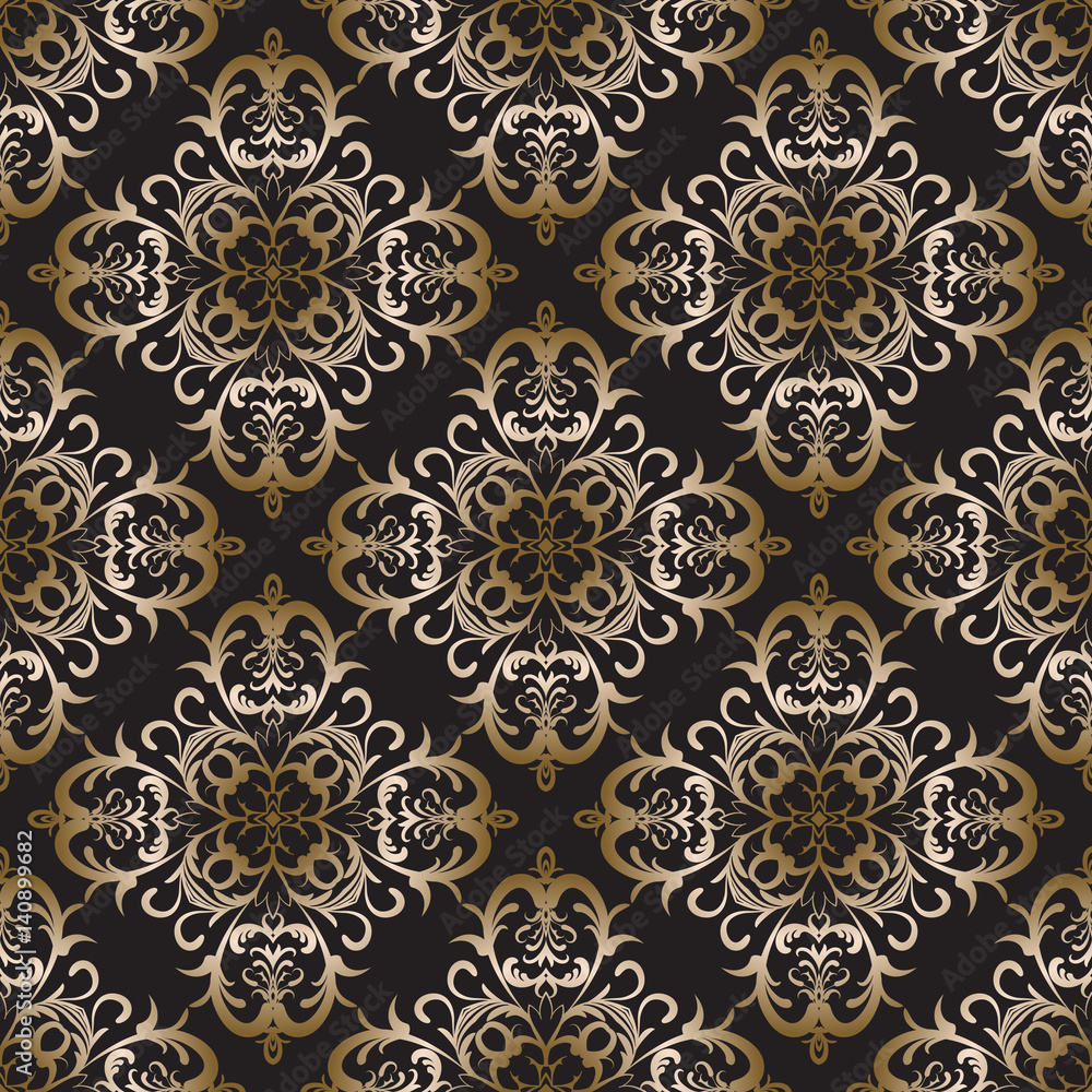 Seamless abstract pattern in Oriental style. Decorative and design elements for textile or book covers, manufacturing, wallpapers, print, gift wrap.
