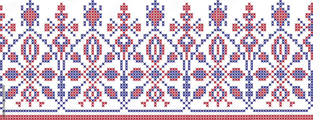 embroidered cross-stitch ornament national pattern embroidered cross-stitch ornament national pattern