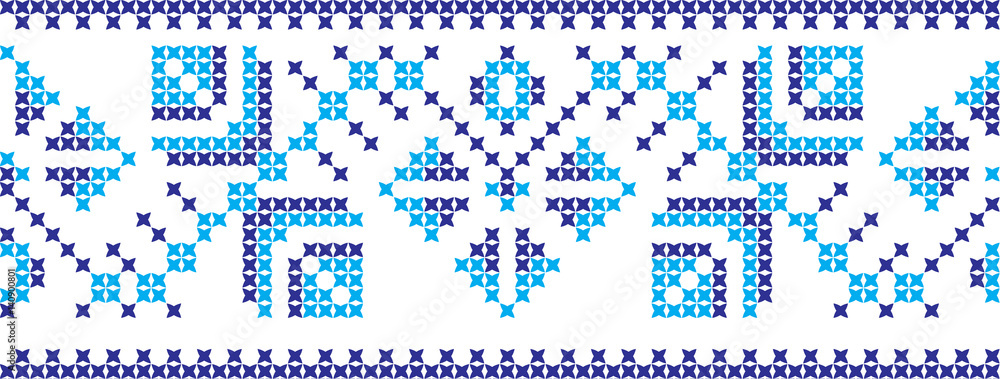 embroidered cross-stitch ornament national pattern embroidered cross-stitch ornament national pattern