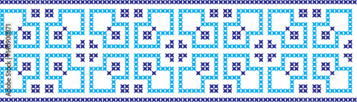 embroidered cross-stitch ornament national pattern © lililia