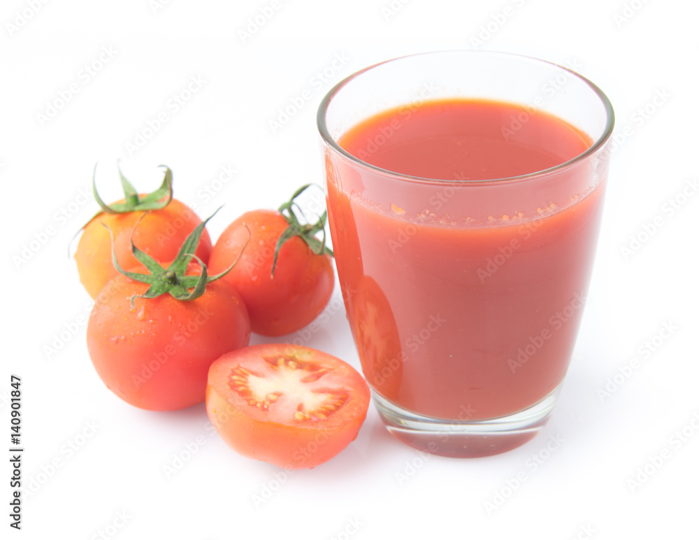 Fresh tomato juice isolated on white background Fresh tomato juice isolated on white background