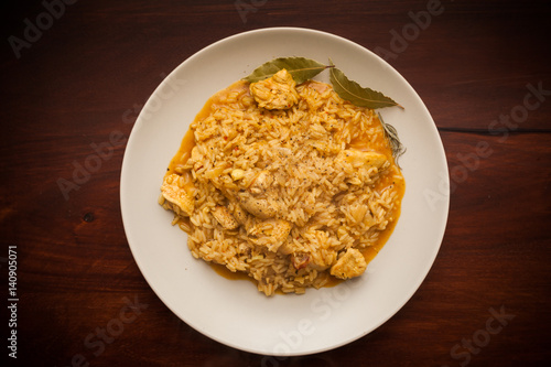 Risotto with chicken