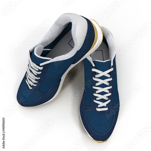 sneakers isolated on white. 3D illustration