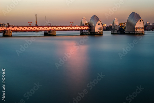 Landscape Of RIver Thames Flood Barrier London