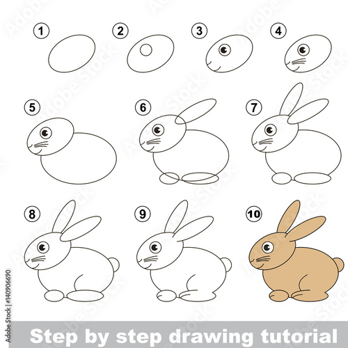 Drawing tutorial. Hare.
