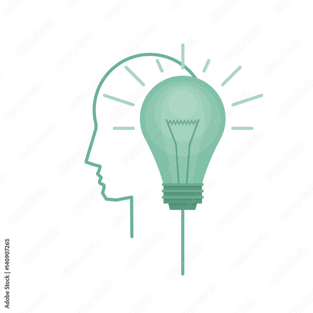 Idea and imagination. Creative idea business concept. Light bulb. Flat style, vector illustration. Idea and imagination. Creative idea business concept. Light bulb. Flat style, vector illustration.
