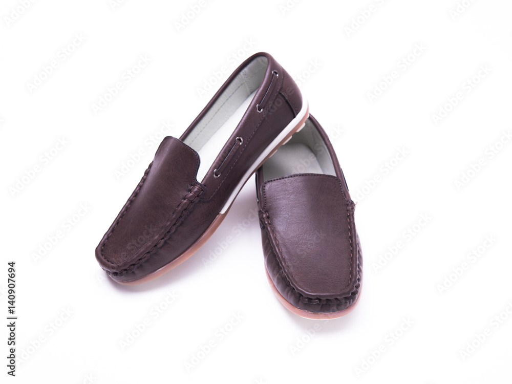 Brown moccasins for a boy Brown moccasins for a boy