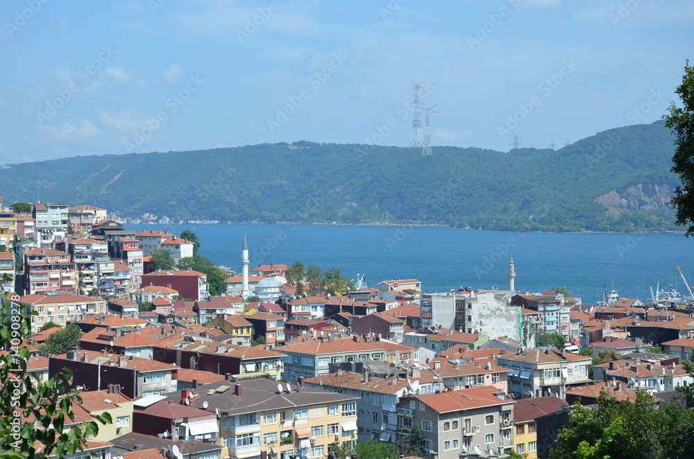 Houses and sea in Istanbul