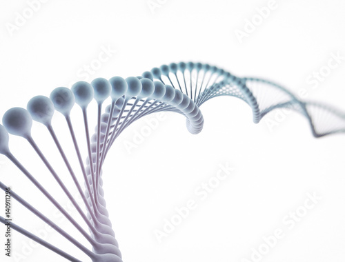 DNA isolated on white background photo