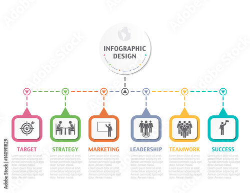 Abstract Infographic number options. Business overview visualization. Business template for presentation.