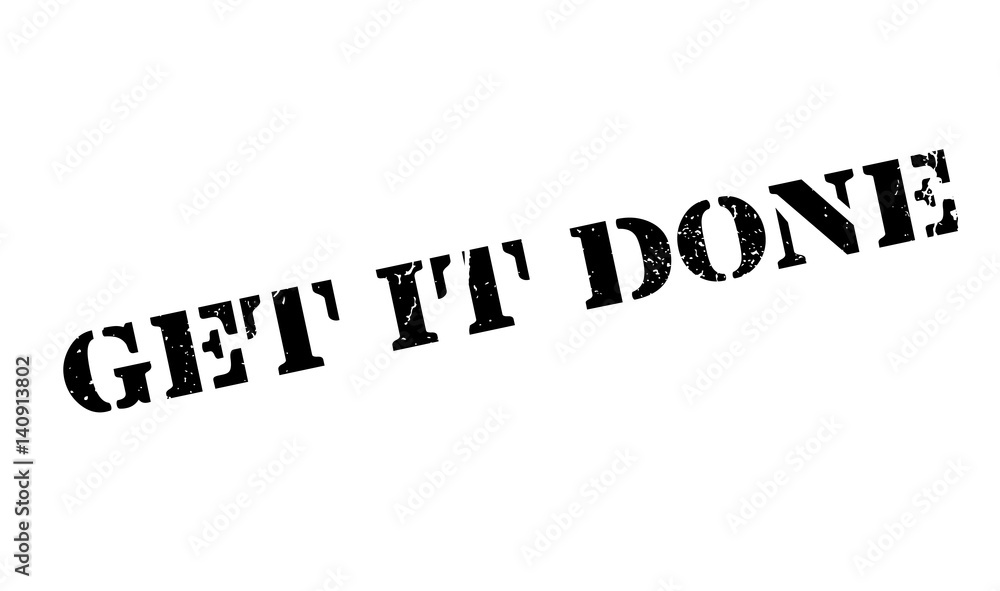 Get It Done rubber stamp. Grunge design with dust scratches. Effects can be easily removed for a clean, crisp look. Color is easily changed. Get It Done rubber stamp. Grunge design with dust scratches. Effects can be easily removed for a clean, crisp look. Color is easily changed.
