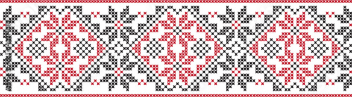 Embroidered cross-national pattern  