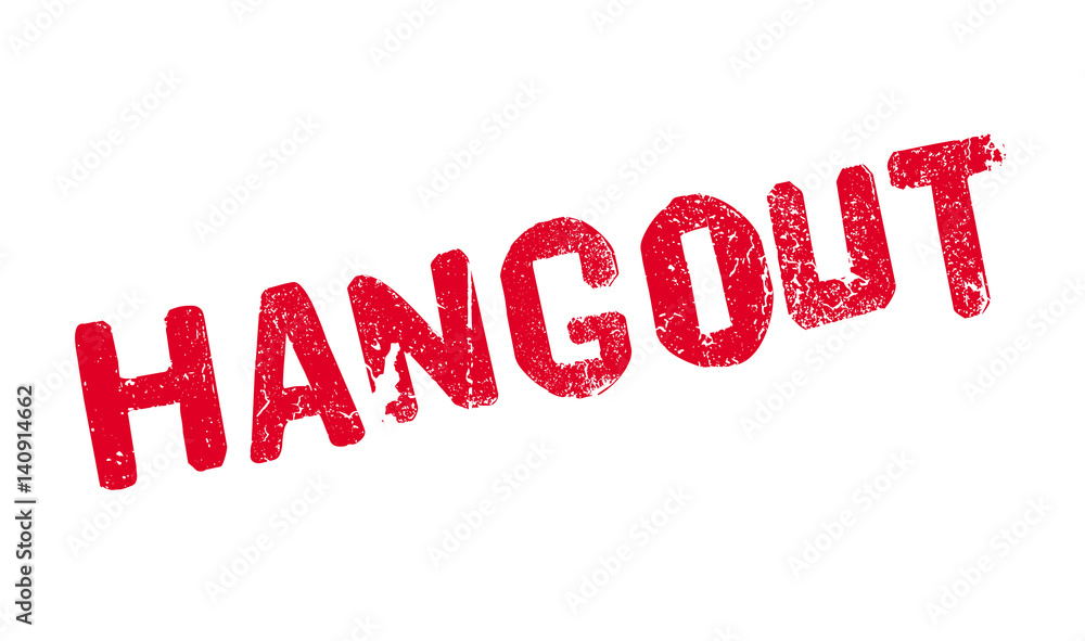 Hangout rubber stamp. Grunge design with dust scratches. Effects can be easily removed for a clean, crisp look. Color is easily changed. Hangout rubber stamp. Grunge design with dust scratches. Effects can be easily removed for a clean, crisp look. Color is easily changed.