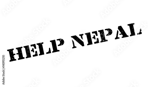 Help Nepal rubber stamp. Grunge design with dust scratches. Effects can be easily removed for a clean, crisp look. Color is easily changed.