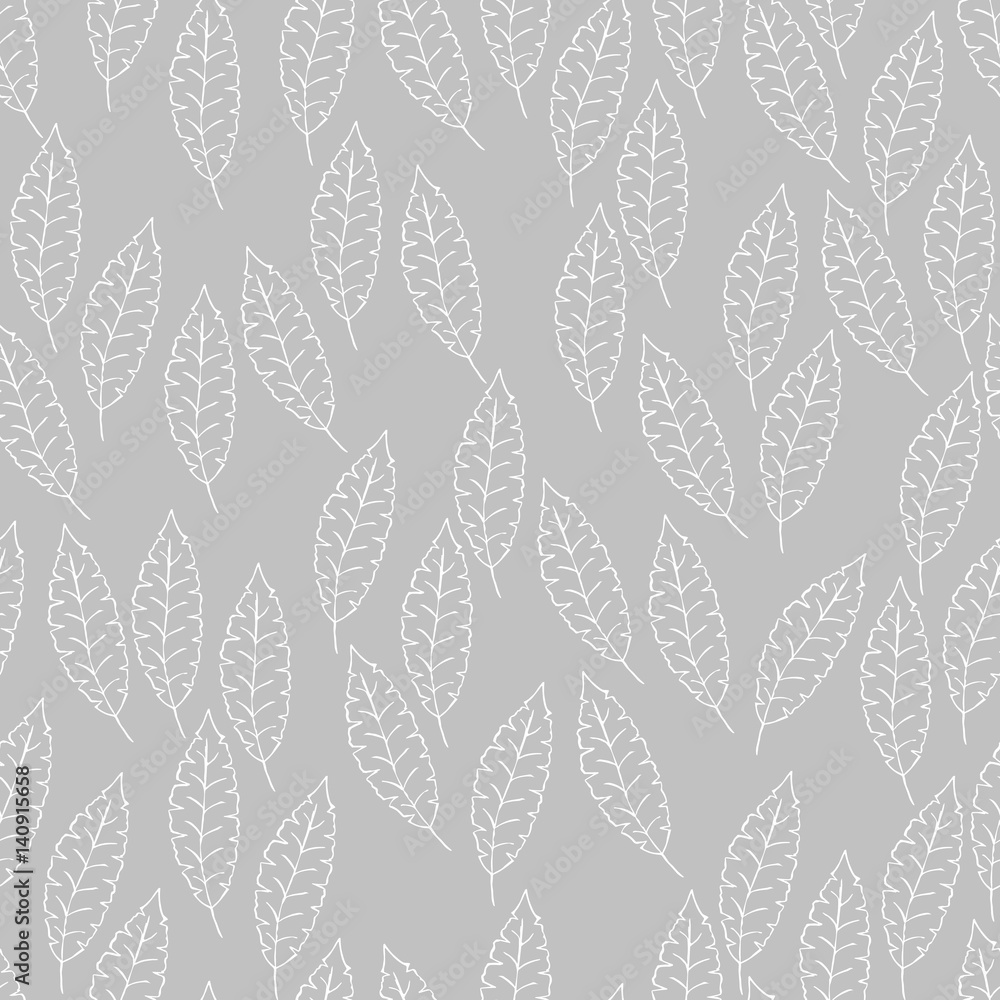 Seamless leaf pattern in trendy colors for textile or book covers, manufacturing, wallpapers, print, gift wrap and scrapbooking.
