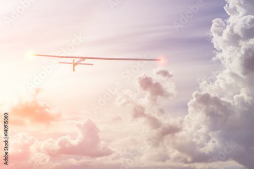 фотографія Experimental aircraft on sun energy