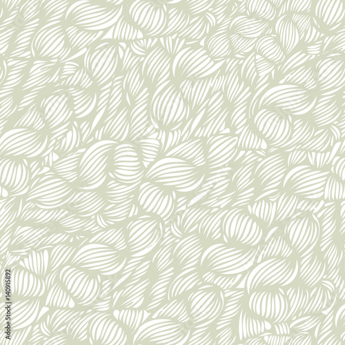 Vector seamless wave doodle hand drawn pattern. Can be used for wallpaper, pattern fills, print and cloth, fabrics and canvas, background, surface textures. Waves texture pattern with hairstyle braid © nicemosaic