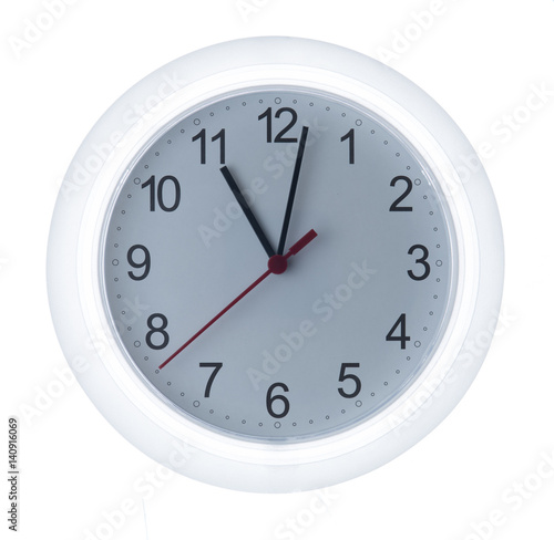 wall clock isolated on the white background