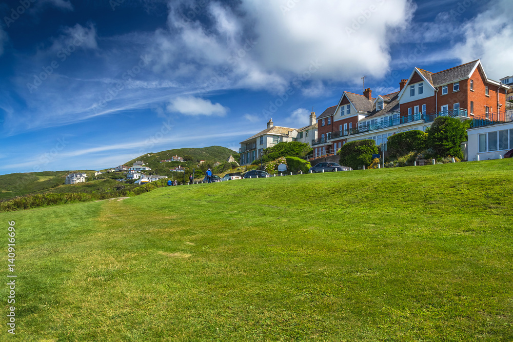 View of Woolacombe. North Devon Coast. Blank space. England View of Woolacombe. North Devon Coast. Blank space. England