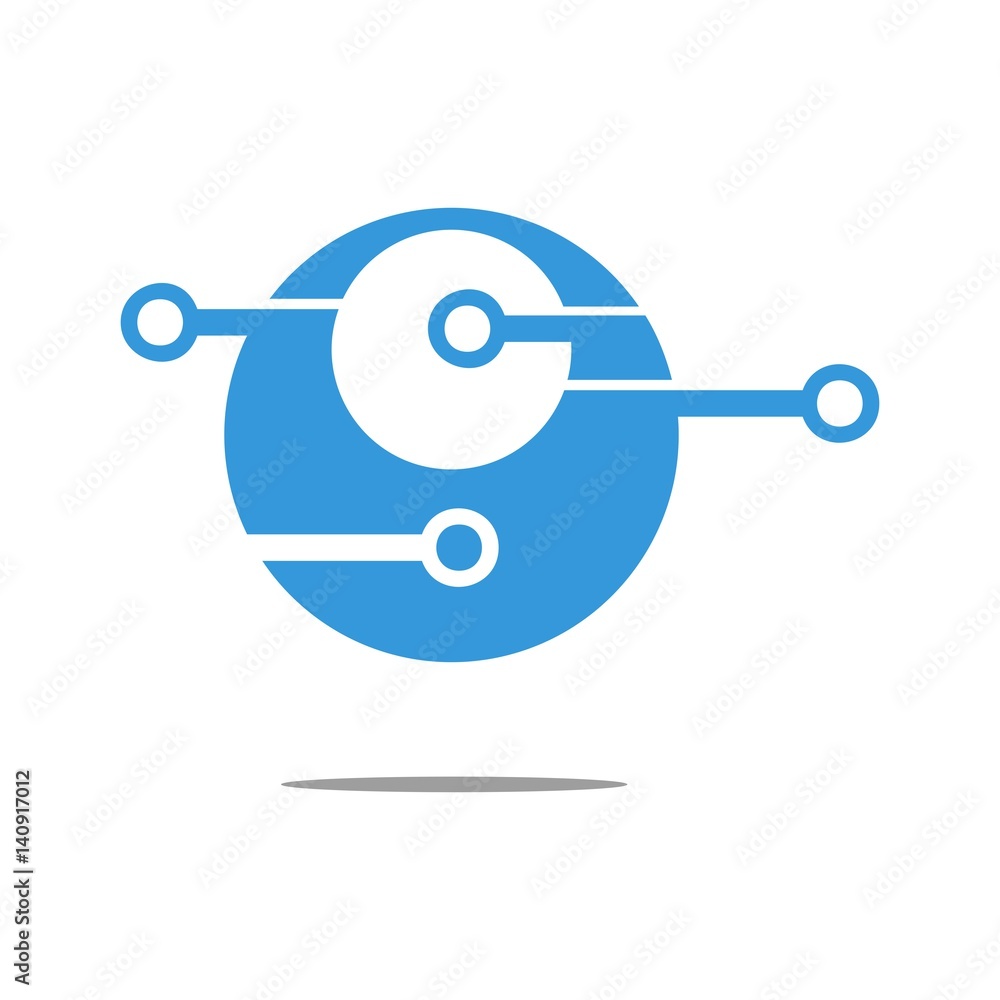 Digital circle vector logo template Digital circle vector logo template