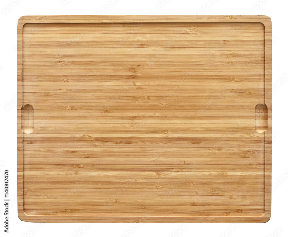 Bamboo cutting board with copy space. High angle view. Bamboo cutting board with copy space. High angle view.