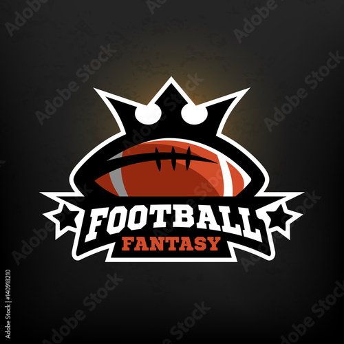 American football fantasy logo.