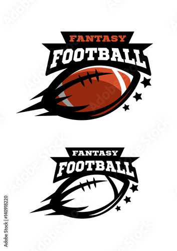 American football fantsy. Two options logo.